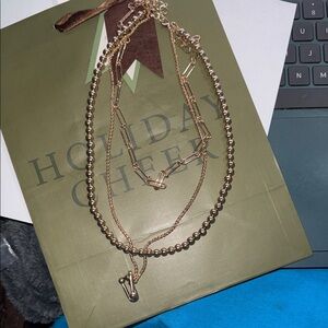 Elegant Gold and Silver Layered Necklace Set